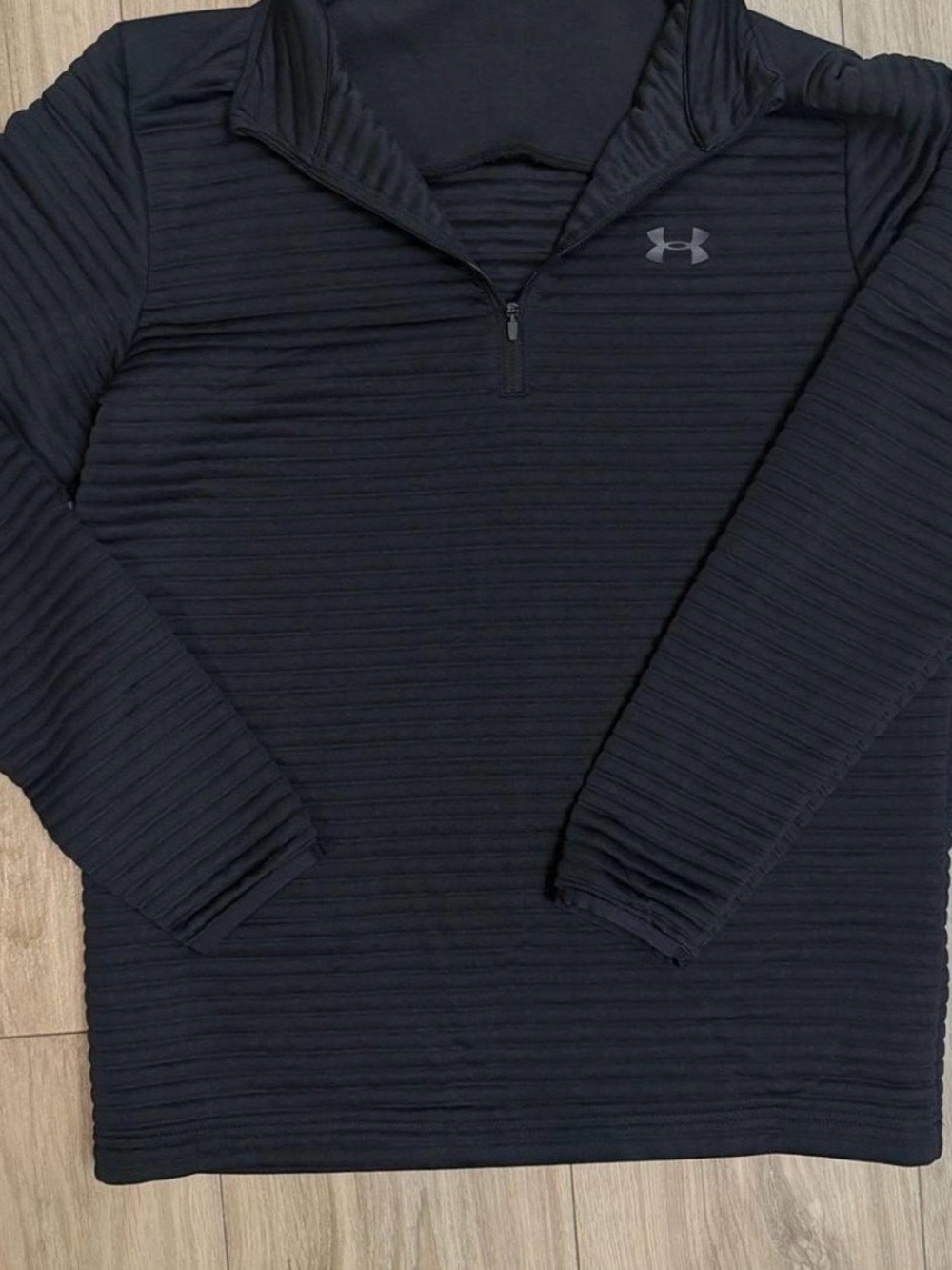 Under Armour Black Textured Quarter-Zip Pullover